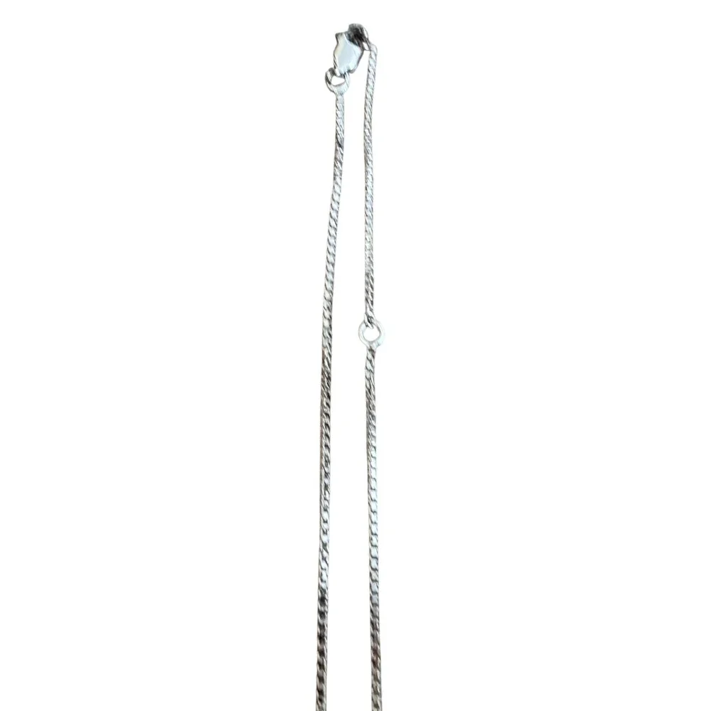 Rhinestone Cross Pendant‎ Necklace Silver Tone Chain Dainty Religious Jewelry